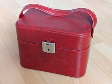 Schmuckkoffer rot Kunstleder Schatulle Schmuckkästchen Schmuckkasten Schmuck Box