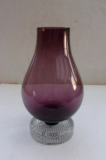 Vintage Glas Blumen Vase lila