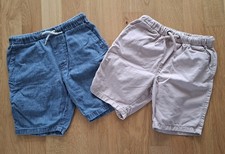 2x NEXT Shorts kurze Hose Gr. 116 Bermudas Stone Beige Natur blau Kinder Jungen