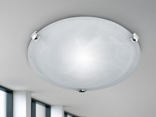 TRIO Deckenleuchte / Deckenschale rund, 1 x E27, Ø 30cm, Glas weiss