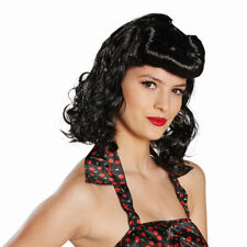SCHWARZE ROCKABILLY PERÜCKE /