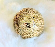 Mosaik Deko Kugel Gold Beige Spiegel Dekoration Glamour Froschkönig 8,5 cm Neu