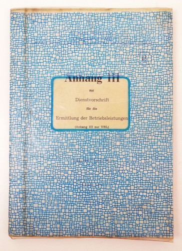 Anhang dienstvorschrift d - ii, f