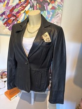 Marc Cain Lederjacke Schwarz