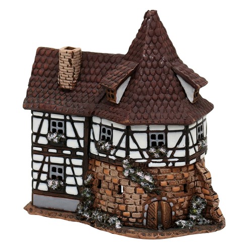 Keramik teelichthaus burgturm - keramik,
