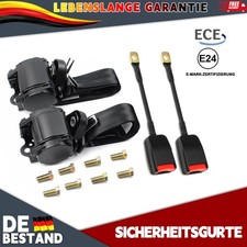 2x 373cm 3-punkt Automatikgurt Sicherheitsgurt Für VW Passat E-prüfung Schwarz