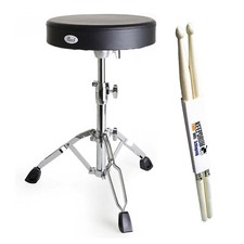 Pearl D-790 Schlagzeug Hocker Rundsitz + keepdrum Drumsticks