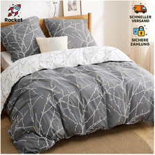 Bettwäsche 200x200 cm Grau