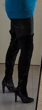 Buffalo Overknee Stiefel 40 Schwarz High Heels