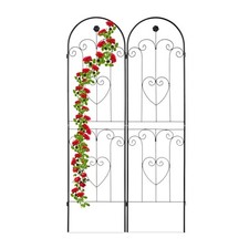 Rankgitter Rankhilfe Rosengitter Pflanzenstütze Metallgitter wetterfest 2-teilig