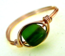 grüner Bernsteinring aus der