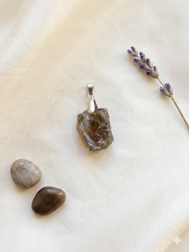 Real smoky quartz crystal - real,