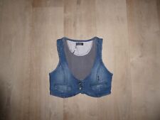 ONLY kurze Stretch Weste Jeansweste Bolero Blau Gr.34 **NEU**