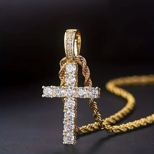 Luxus halskette kreuz - kreuz, kette