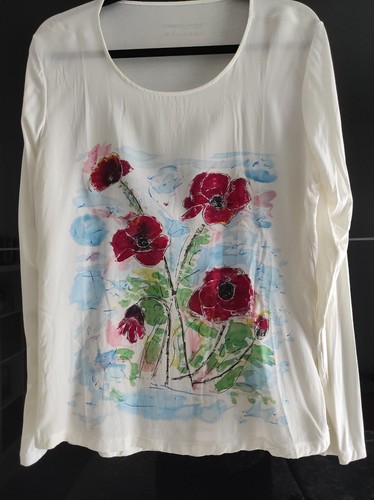 Seidenshirt langarm 40 42 - seidenshirt, gr.