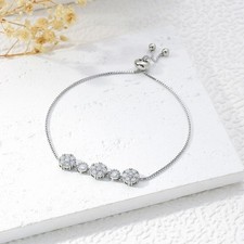 Baguette Armband damen Bracelet 18K Strass mit Swarovski Kristallen AAA+ NEU