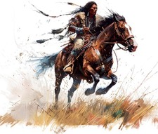 Indian headdress sticker 9x9