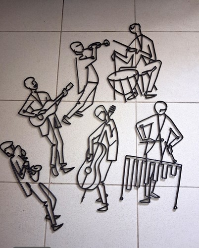Jazzkapelle wandbild 50er - jazzkapelle,