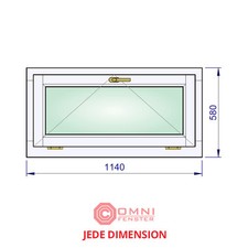 Holzfenster 114x58 cm 1-flg