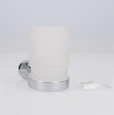 myBath Zahnputz-Becherhalter Echtglas satiniert B-Ware neuwertig