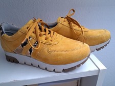 Tamaris Schnürschuhe Gr.37 Ockergelb Nubukleder