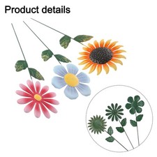 Bunte Blumen Garten Pfahl