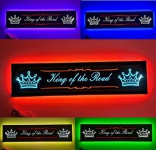 LED LKW Truckerschild Leuchtschilder Rückwandschilder  KING OF THE ROAD 2