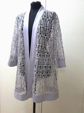 Select by Hermann Lange schöner Longblazer Pailletten Jackett Jacke Gr.52 Neu