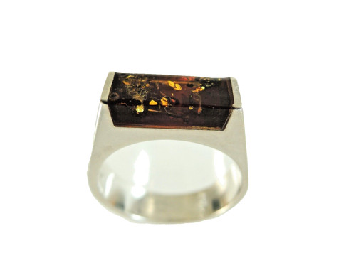 Bernstein ring sterlingsilber - bernstein,