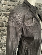 M.O.D. 🌸 Damen Lederjacke Used Look Blogger Trend Lammleder Gr.L Farbe grau 