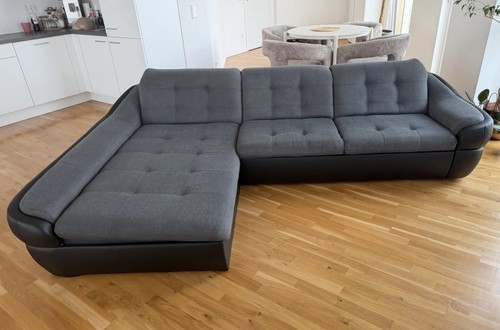 Ecksofa grau schwarz - ecksofa, grau/schwarz