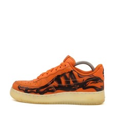 Nike Herren Air Force 1 Low Schuh Orange Skeleton Schwarz Leder Sneaker EU 40