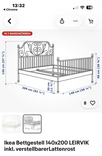 Ikea leirvik bettrahmen - ikea,