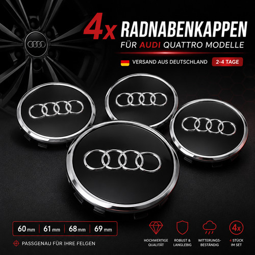 Audi radnabenkappen 68 - radnabenkappen, 60