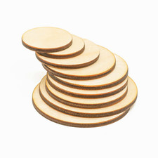 Birke Holzscheibe Rund 3mm Sperrholz  Holz Basteln DIY Bemalen Deko Wählbar