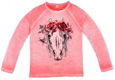 Raglanshirt in Rot Melange mit