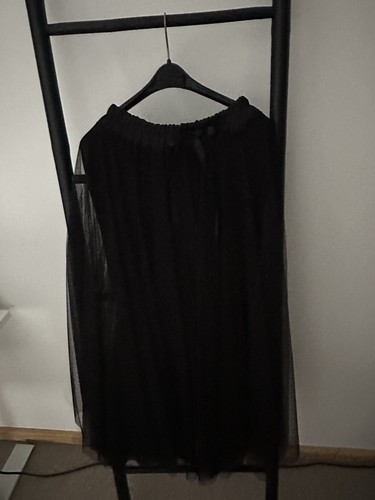 Maxirock schwarz mit - maxirock,