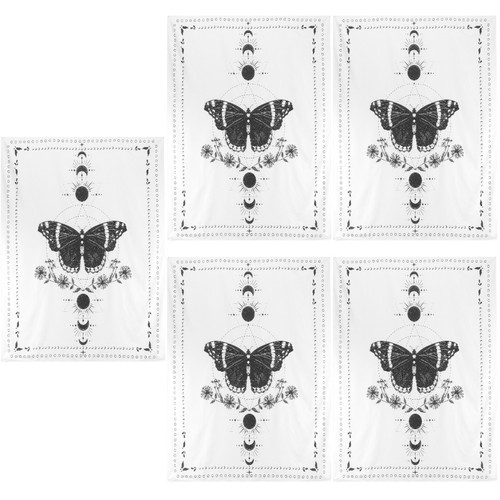 White printed wall tapestry - printed,