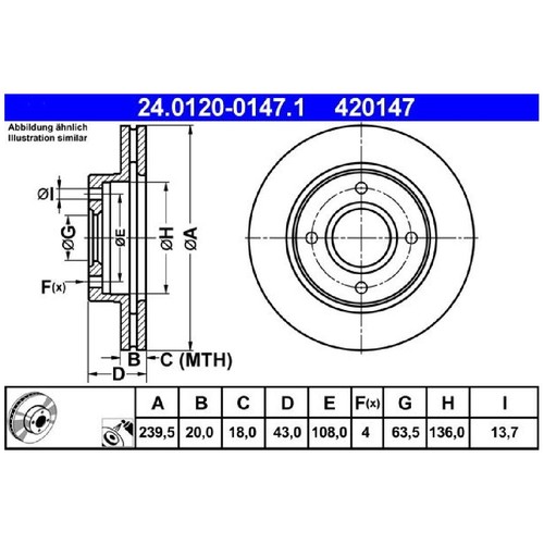 Bremsscheibe vorne für - 2x,