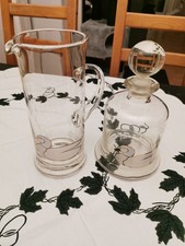 Leonardo Glaskaraffe und Schnapsflasche mit Verschluß / Motiv Ente