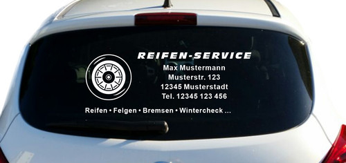 Aufkleber reifen service - aufkleber, reifen-service