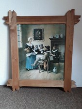 Mittelalterbild im Eichenrahmen 76 cm x 80, LARP Kneipe Schenke Marketenderin