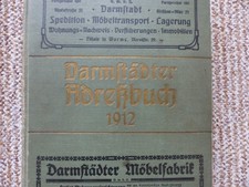 DARMSTADT, Hessen, Adressbuch von 1912, sehr gut erhalten, siehe Fotos + Text
