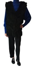Gipsy Mauritius Pelz Weste Fur Vest Kaninchenfell Rabbit Schwarz Gr. XXL NEU