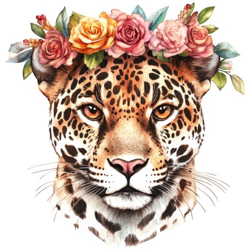 Sticker jaguar aquarell - 2x,