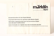 Märklin  H0 Anleitung   Zusatzinformationen für Digital-Betrieb  (291838)