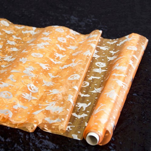 Halloween stoff organza - halloween,