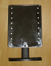 Schminkspiegel mit LED Leuchten batteriebetrieben Standspiegel 29 x 16 cm