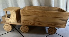 Großer Lastwagen Deko Holz Laster LKW zum Beladen Dekoration Hellbraun