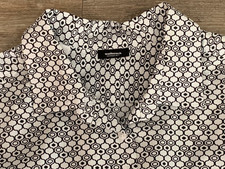 Walbusch Bluse -  Schwarz/weiß Wabenmuster - Gr. 44 - NEUWERTIG